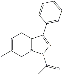 9-Acetyl-3-methyl-7-phenyl-8,9-diaza-1-phosphabicyclo[4.3.0]nona-3,7-diene 구조식 이미지