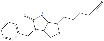 5-(1-Benzyl-2-oxohexahydro-1H-thieno[3,4-d]imidazol-4-yl)pentanenitrile Structure