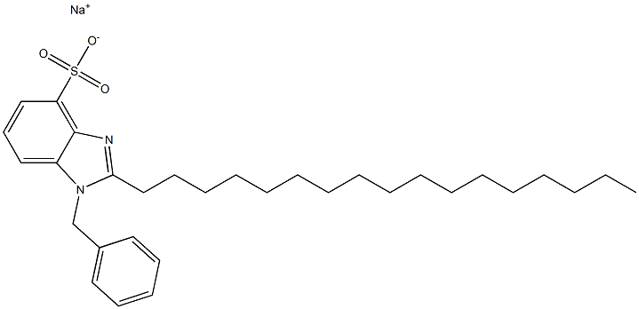 1-Benzyl-2-heptadecyl-1H-benzimidazole-4-sulfonic acid sodium salt 구조식 이미지