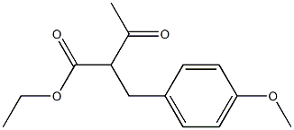 3-(4-Methoxyphenyl)-2-acetylpropionic acid ethyl ester 구조식 이미지