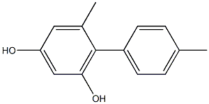 6-(4-Methylphenyl)-5-methylbenzene-1,3-diol 구조식 이미지