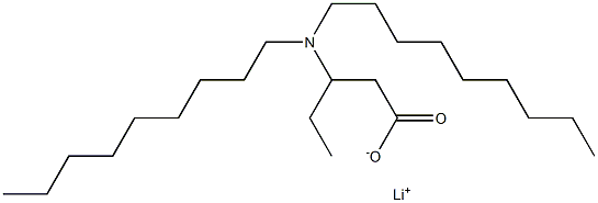 3-(Dinonylamino)valeric acid lithium salt Structure