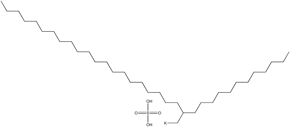 Sulfuric acid 2-dodecyltricosyl=potassium salt 구조식 이미지