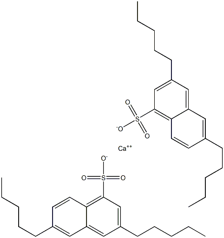 Bis(3,6-dipentyl-1-naphthalenesulfonic acid)calcium salt Structure