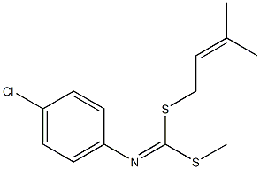 N-[[(3-Methyl-2-butenyl)thio](methylthio)methylene]-4-chloroaniline 구조식 이미지