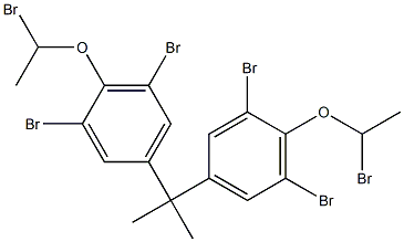 2,2-Bis[3,5-dibromo-4-(1-bromoethoxy)phenyl]propane Structure