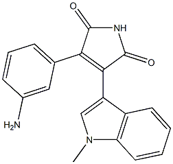 3-(1-Methyl-1H-indol-3-yl)-4-(3-aminophenyl)-1H-pyrrole-2,5-dione 구조식 이미지