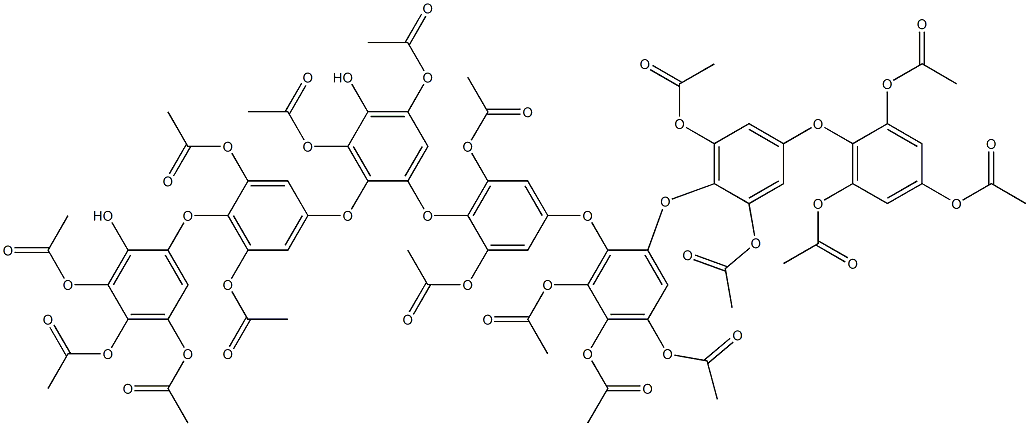 2-[4-[2-[4-[2-[4-(2,4,6-Triacetoxyphenoxy)-2,6-diacetoxyphenoxy]-4,5,6-triacetoxyphenoxy]-2,6-diacetoxyphenoxy]-4,6-diacetoxy-5-hydroxyphenoxy]-2,6-diacetoxyphenoxy]-4,5,6-triacetoxyphenol Structure