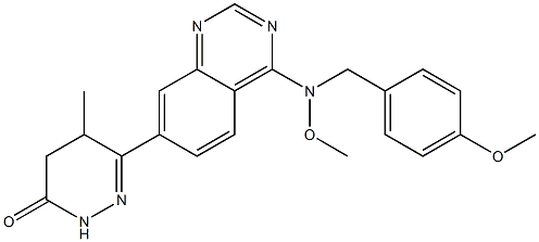 4,5-Dihydro-5-methyl-6-[4-(4-methoxymethoxybenzylamino)quinazolin-7-yl]pyridazin-3(2H)-one Structure