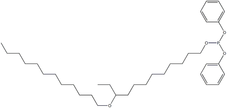 Phosphorous acid 10-(dodecyloxy)dodecyldiphenyl ester Structure