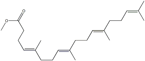 5,9,13,17-Tetramethyl-4,8,12,16-octadecatetraenoic acid methyl ester Structure