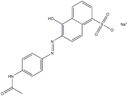 6-(p-Acetylaminophenylazo)-5-hydroxy-1-naphthalenesulfonic acid sodium salt 구조식 이미지