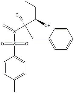 (1S,2R)-1-Chloro-1-benzyl-1-(tosylsulfinyl)butan-2-ol 구조식 이미지