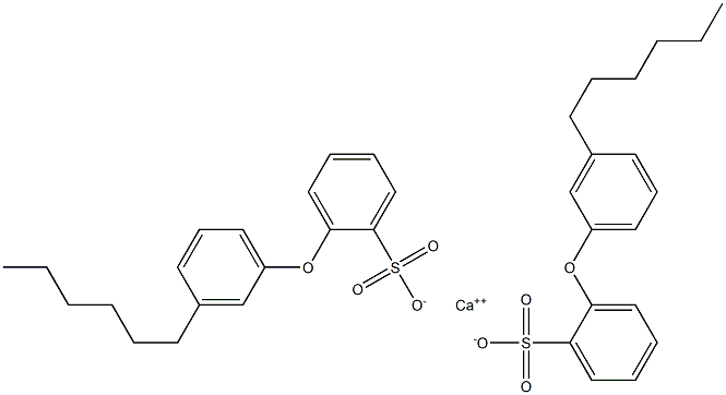 Bis[2-(3-hexylphenoxy)benzenesulfonic acid]calcium salt Structure