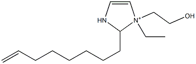 1-Ethyl-1-(2-hydroxyethyl)-2-(7-octenyl)-4-imidazoline-1-ium 구조식 이미지