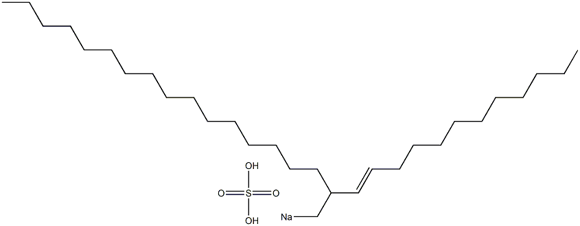 Sulfuric acid 2-(1-dodecenyl)octadecyl=sodium ester salt Structure