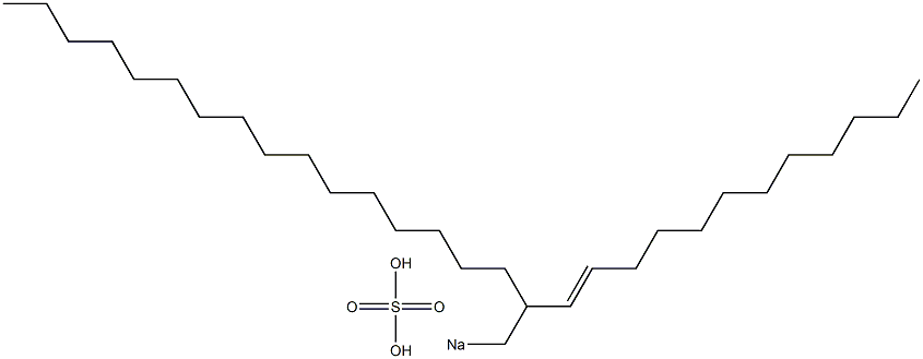 Sulfuric acid 2-(1-dodecenyl)octadecyl=sodium ester salt 구조식 이미지