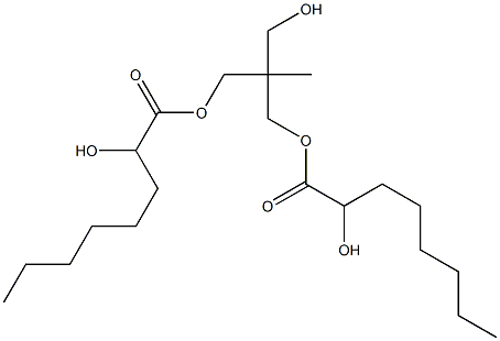 Bis(2-hydroxyoctanoic acid)2-(hydroxymethyl)-2-methyl-1,3-propanediyl ester Structure