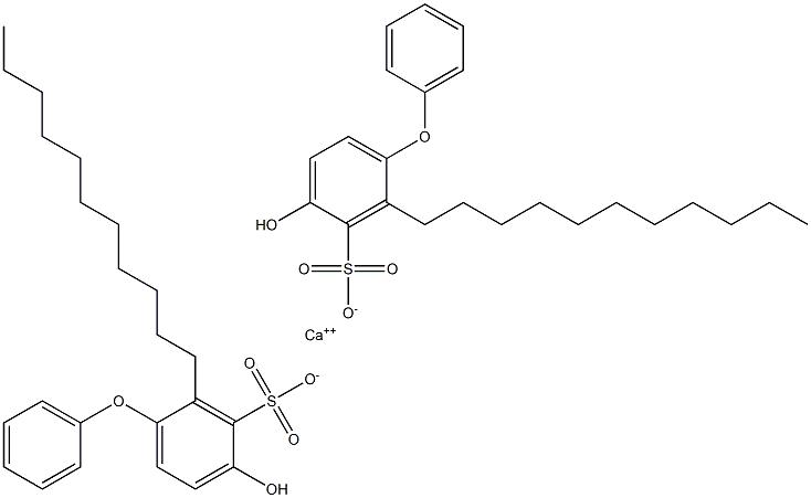 Bis(4-hydroxy-2-undecyl[oxybisbenzene]-3-sulfonic acid)calcium salt Structure