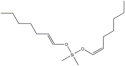 Dimethyl[(Z)-1-heptenyloxy][(E)-1-heptenyloxy]silane 구조식 이미지