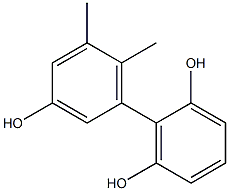 5',6'-Dimethyl-1,1'-biphenyl-2,3',6-triol 구조식 이미지