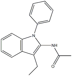 N-(1-Phenyl-3-ethyl-1H-indol-2-yl)acetamide 구조식 이미지