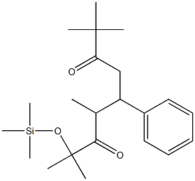 2,2,6,8-Tetramethyl-8-trimethylsilyloxy-5-phenyl-3,7-nonanedione 구조식 이미지