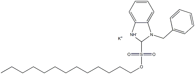 1-Benzyl-2,3-dihydro-2-tridecyl-1H-benzimidazole-2-sulfonic acid potassium salt Structure