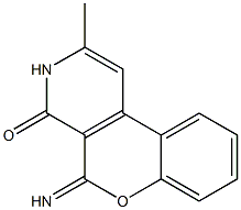 5-Imino-2-methyl-5H-[1]benzopyrano[3,4-c]pyridin-4(3H)-one 구조식 이미지