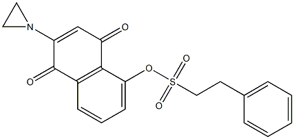 2-(1-Aziridinyl)-5-[2-phenylethylsulfonyloxy]-1,4-naphthoquinone Structure