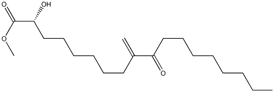 (2R)-2-Hydroxy-9-methylene-10-oxooctadecanoic acid methyl ester 구조식 이미지