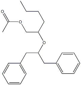 Acetic acid 2-(1-benzyl-2-phenylethoxy)hexyl ester Structure