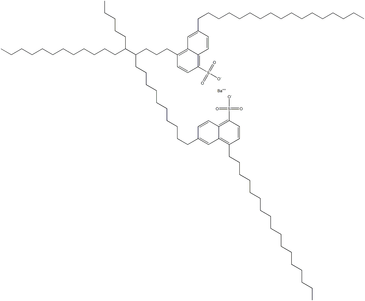 Bis(4,6-diheptadecyl-1-naphthalenesulfonic acid)barium salt 구조식 이미지