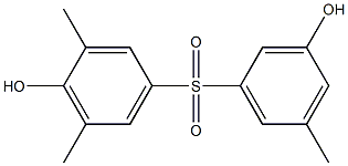 3',4-Dihydroxy-3,5,5'-trimethyl[sulfonylbisbenzene] 구조식 이미지