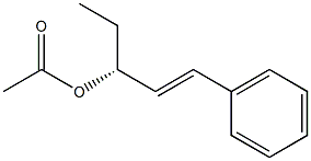 [E,R,(+)]-1-Phenyl-1-pentene-3-ol acetate Structure