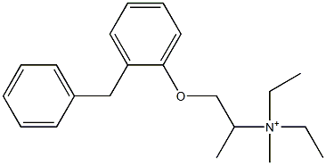 N,N-Diethyl N-[1-methyl-2-(2-benzylphenoxy)ethyl]methanaminium 구조식 이미지