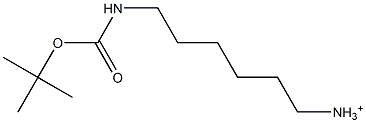 6-(tert-Butoxycarbonylamino)-1-hexanaminium 구조식 이미지