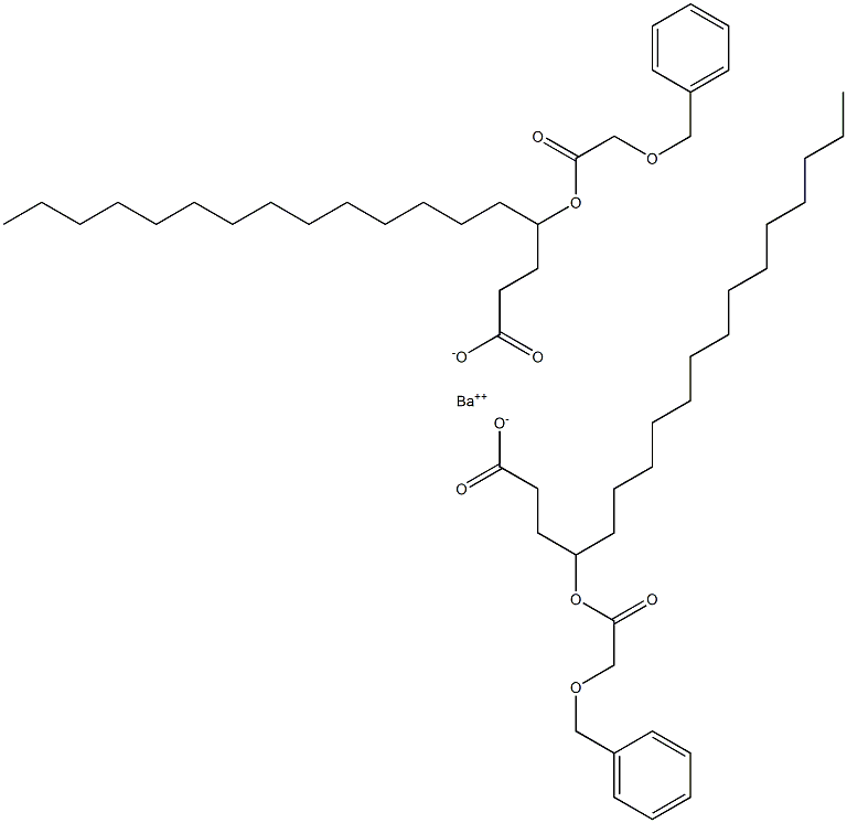 Bis[4-(benzyloxyacetoxy)stearic acid]barium salt 구조식 이미지