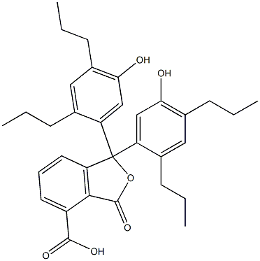 1,3-Dihydro-1,1-bis(5-hydroxy-2,4-dipropylphenyl)-3-oxoisobenzofuran-4-carboxylic acid Structure