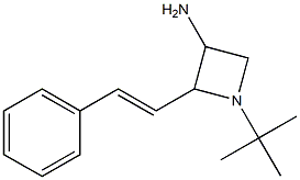 1-(1,1-Dimethylethyl)-2-[(E)-2-phenylethenyl]-3-azetidinamine 구조식 이미지