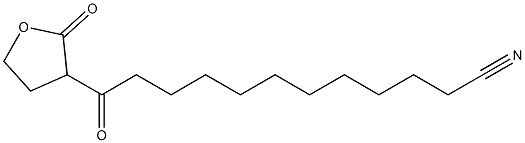 12-Oxo-12-[(tetrahydro-2-oxofuran)-3-yl]dodecanenitrile 구조식 이미지