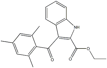 3-(2,4,6-Trimethylbenzoyl)-1H-indole-2-carboxylic acid ethyl ester Structure