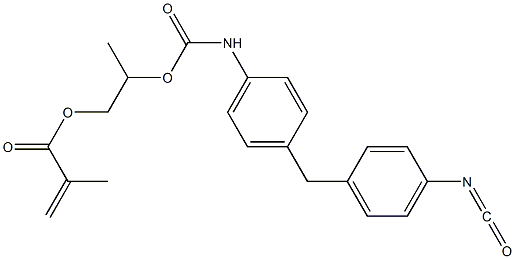 Methacrylic acid 2-[p-(p-isocyanatobenzyl)phenylcarbamoyloxy]propyl ester 구조식 이미지