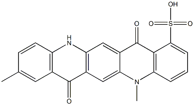 5,7,12,14-Tetrahydro-5,9-dimethyl-7,14-dioxoquino[2,3-b]acridine-1-sulfonic acid Structure
