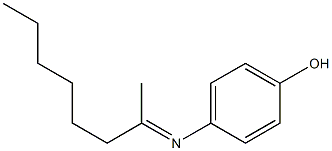 4-[(1-Methylheptylidene)amino]phenol 구조식 이미지