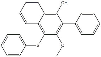 3-Methoxy-2-phenyl-4-(phenylthio)-1-naphthol 구조식 이미지