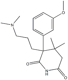 3-(3-Methoxyphenyl)-3-(3-dimethylaminopropyl)-4,4-dimethylpiperidine-2,6-dione 구조식 이미지