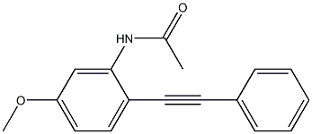 N-[2-(Phenylethynyl)-5-methoxyphenyl]acetamide Structure