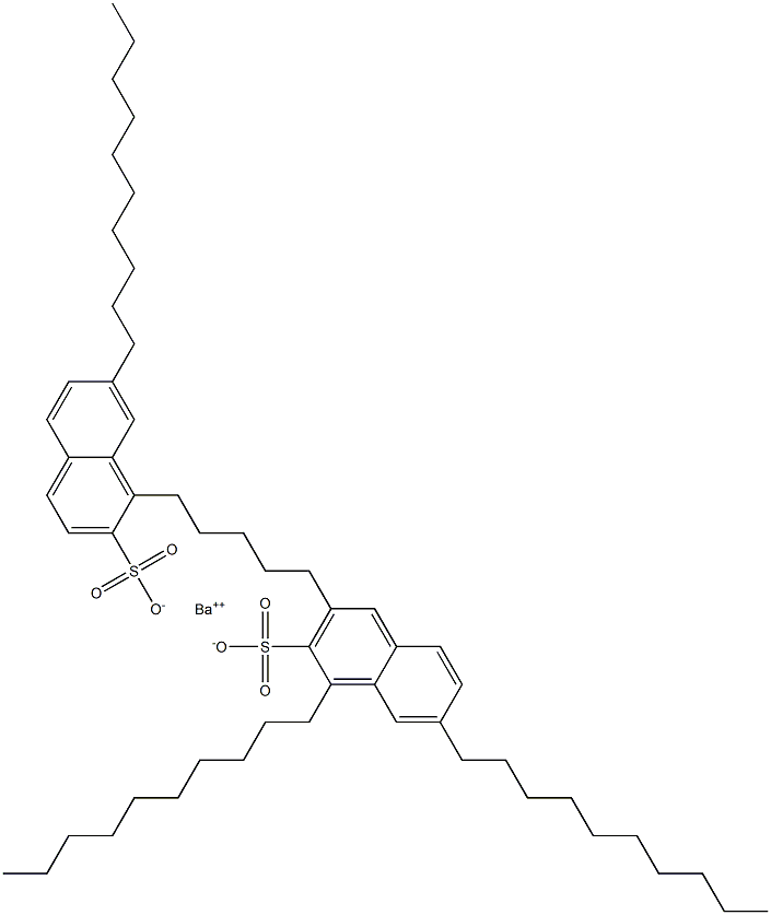 Bis(1,7-didecyl-2-naphthalenesulfonic acid)barium salt Structure