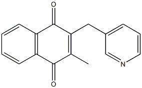 2-(3-Pyridinylmethyl)-3-methyl-1,4-naphthoquinone 구조식 이미지